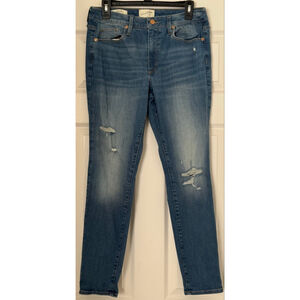 Women's Universal Thread Blue Distressed High Rise Skinny Jeans Size 10